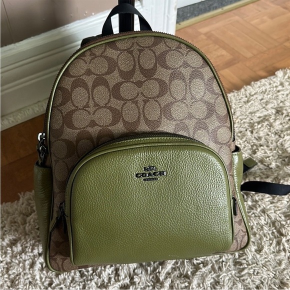 Coach Handbags - ♥️COACH Brand Green and Brown Court Backpack
